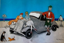 la citröen à la plage