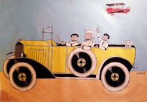 voiture jaune par jacques borgé